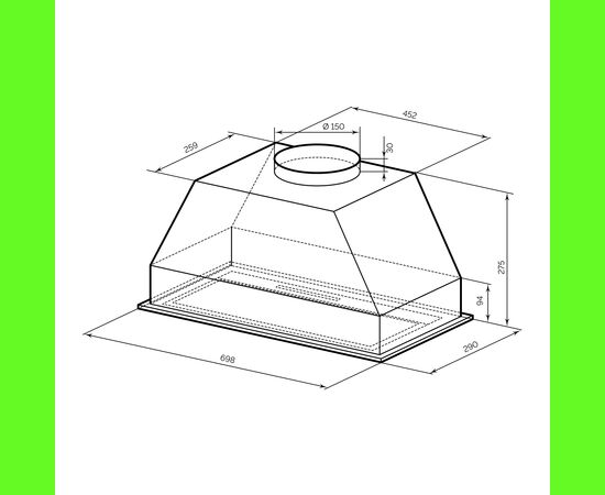  Вытяжка Lex Hyper 900 GS Inverter BL черный 