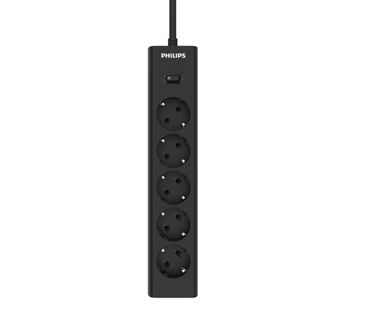  Сетевой фильтр Philips CHP2155BB/51 3м, 5 розеток черный (коробка) 
