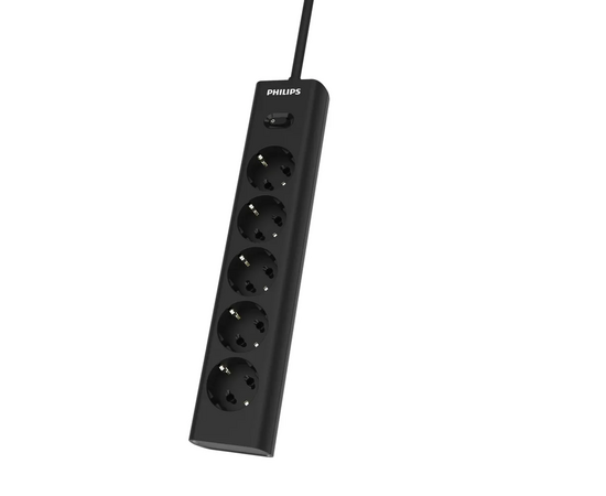  Сетевой фильтр Philips CHP2155BB/51 3м, 5 розеток черный (коробка) 