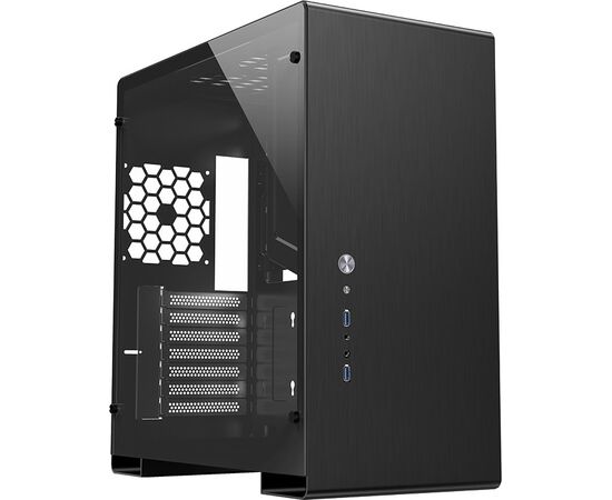  Корпус Jonsbo U5 Black без БП, боковые панели из закаленного стекла, mini-ITX, micro-ATX, ATX, черный 
