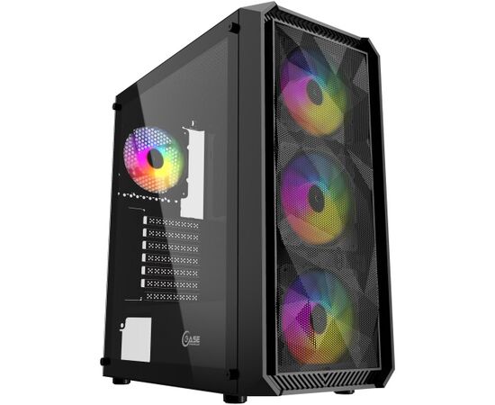  Корпус Powercase Mistral Edge, Tempered Glass, 4x 120mm 5-color fan, чёрный, ATX  (CMIEB-L4) 