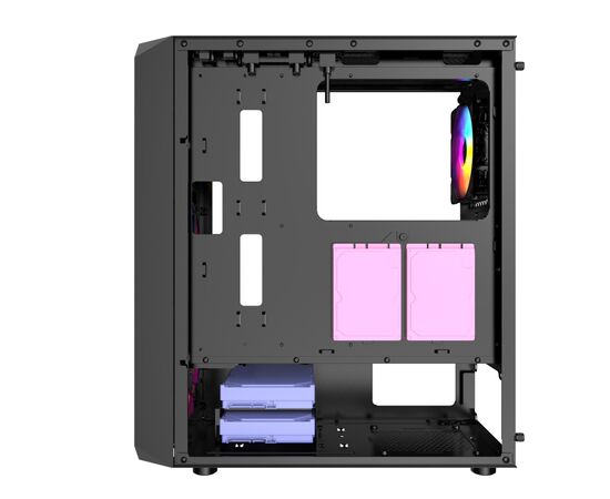  Корпус Powercase Mistral Edge, Tempered Glass, 4x 120mm 5-color fan, чёрный, ATX  (CMIEB-L4) 
