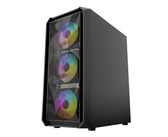  Корпус Powercase Mistral Edge, Tempered Glass, 4x 120mm 5-color fan, чёрный, ATX  (CMIEB-L4) 