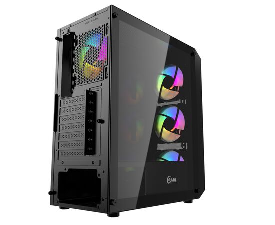  Корпус Powercase Mistral Edge, Tempered Glass, 4x 120mm 5-color fan, чёрный, ATX  (CMIEB-L4) 