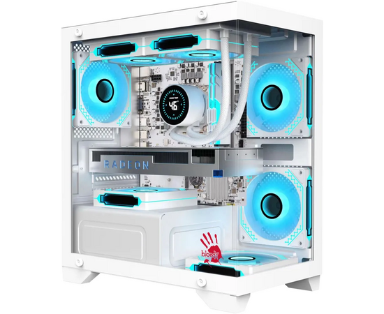  Корпус BLOODY BD-CC103, mATX, Mini-Tower, без БП, белый 