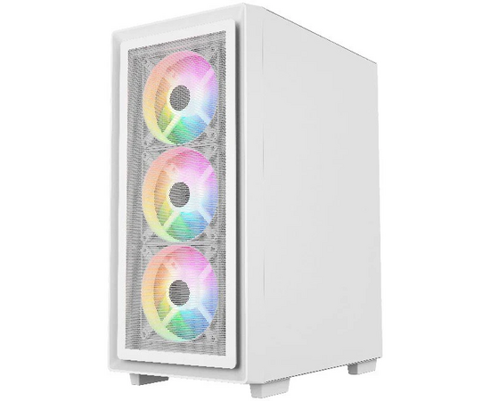  Корпус Powercase Mistral AY4W ARGB (CMAYW-A4), Tempered Glass, 4x 120mm ARGB Fans, белый, ATX 