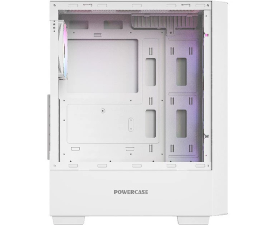  Корпус Powercase Mistral AY4W ARGB (CMAYW-A4), Tempered Glass, 4x 120mm ARGB Fans, белый, ATX 