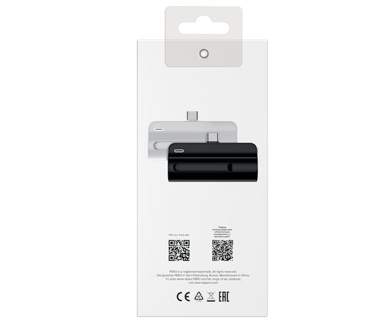  Внешний аккумулятор PERO PB12 5000 mAh, Li-Pol, с подставкой, черный 