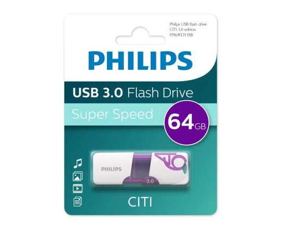  USB-флешка PHILIPS Citi3.0 (FM64FD135B/97) 64GB, USB 3.0 