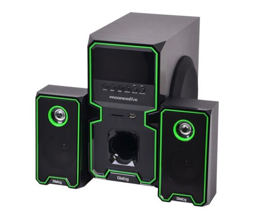  Dialog Progressive AP-222B BLACK - акустические колонки 2.1, 30W+2*15W RMS, Bluetooth, USB+SD reader 