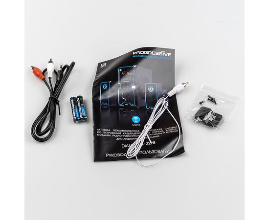  Dialog Progressive AP-222B BLACK - акустические колонки 2.1, 30W+2*15W RMS, Bluetooth, USB+SD reader 