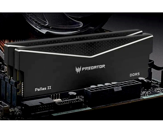  ОЗУ Acer Predator Pallas II 32Gb (BL.9BWWR.434) (2x16) DDR5 6400Mhz CL32 (32-39-39-102) Black 