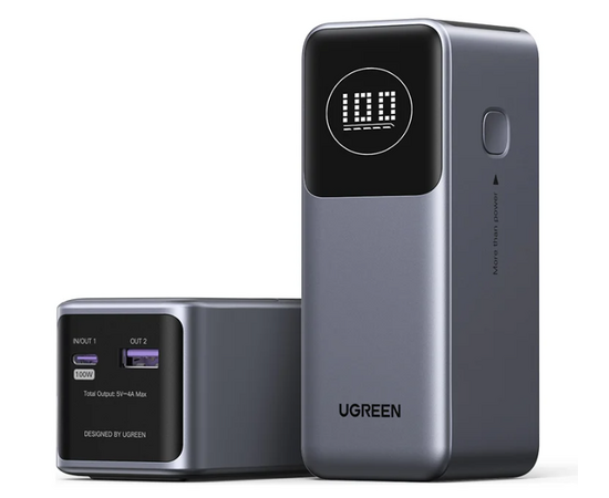  Внешний аккумулятор UGREEN PB724 (35526B) 12000mAh Quick Charging 100W Power Bank Gray 