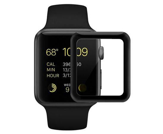  Защитное стекло COTEetCI 4D для Apple Watch 4, Full Glue 3D, 40mm, прозрачный+черная рамка 