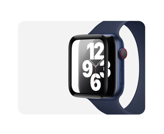  Защитное стекло COTEetCI 4D для Apple Watch 4, Full Glue 3D, 40mm, прозрачный+черная рамка 