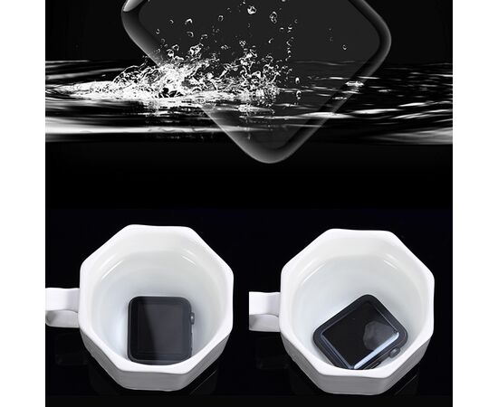  Защитное стекло COTEetCI 4D для Apple Watch 4, Full Glue 3D, 40mm, прозрачный+черная рамка 
