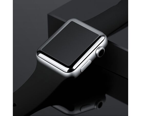  Защитное стекло COTEetCI 4D для Apple Watch 4, Full Glue 3D, 40mm, прозрачный+черная рамка 