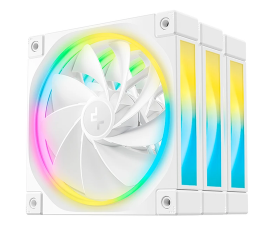  Вентилятор DEEPCOOL FL12R WH-3 in 1 120x120x25мм (PWM, ARGB, белый, 500-2150об/мин) Color Box 