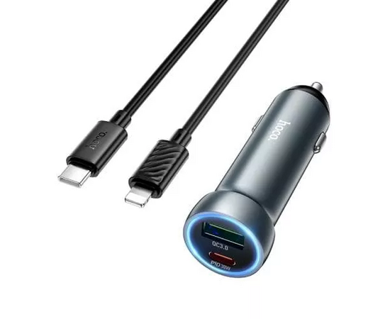  АЗУ Hoco Z54A Prosperous 48W dual port PD30W+QC3.0 car charger set(C to iP) 
