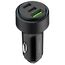 AЗУ PERO AC07 USB-A QC3.0 + USB-C PD + USB-C PD, 66W, черное 